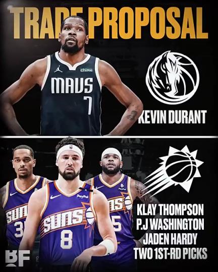 和歐文濃眉組三巨？美媒：獨(dú)行俠可用克萊+PJ+哈迪+倆首輪去換KD